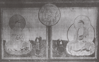 图7 圆圈中水月观音现菩萨身(伯希和拍摄照片).png